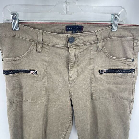 Sanctuary Womens Ace Utility Jeans Skinny Pocket Casual Olive Green Size 32 - Picture 9 of 9